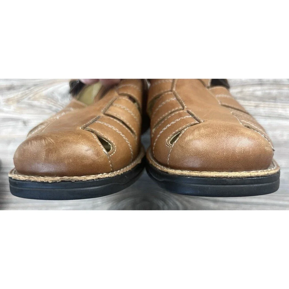 Johnston & Murphy Fisherman‎ Sheepskin Leather Sandals Tan Gladiator Men's 9M